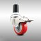 Service Caster 3 Inch 316SS Red Poly Swivel 1-1/2 Inch Expanding Stem Caster Lock Brake SCC SCC-SS316TTLEX20S314-PPUB-RED-112 - alternate 1